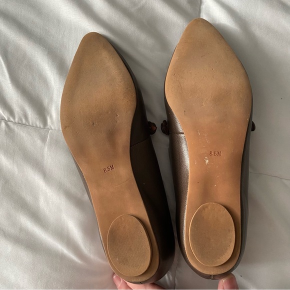 Jeffery Campbell Rapallo Brown Cross Strap Pointy Toe Flat - Picture 4 of 5